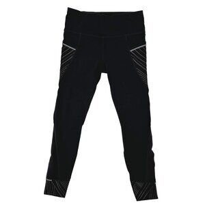 Athleta Womens Black Running Active Workout Mid Rise Legging Size M